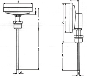 雙金屬溫度計軸向、徑向型